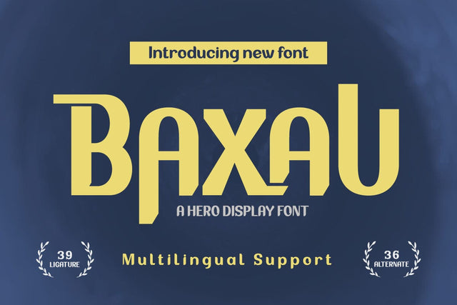 BAXAU | Display Hero Font Font twinletter 