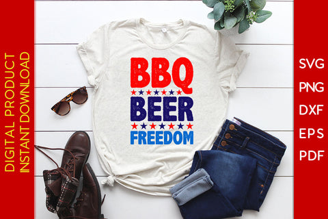 BBQ Beer Freedom 4th Of July SVG PNG PDF Cut File SVG Creativedesigntee 