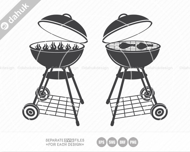 BBQ Grill SVG, Grilling svg, Bbq svg, Barbecue Grill svg, Cut file, for silhouette, svg, eps, clipart cricut design space, vinyl cut files SVG dahukdesign 
