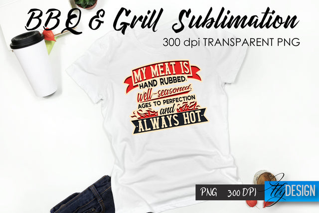 BBQ & Grill T-Shirt Sublimation Design | Fathers Day T-Shirt Design Sublimation Fly Design 