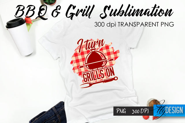 BBQ & Grill T-Shirt Sublimation Design | Fathers Day T-Shirt Design Sublimation Fly Design 