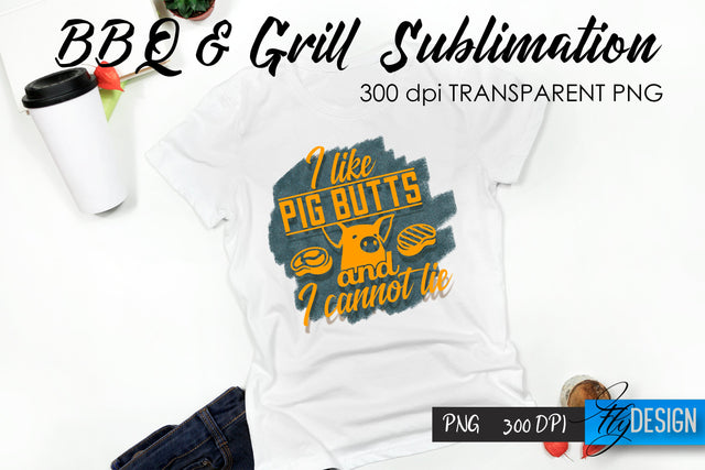 BBQ & Grill T-Shirt Sublimation Design | Fathers Day T-Shirt Design Sublimation Fly Design 