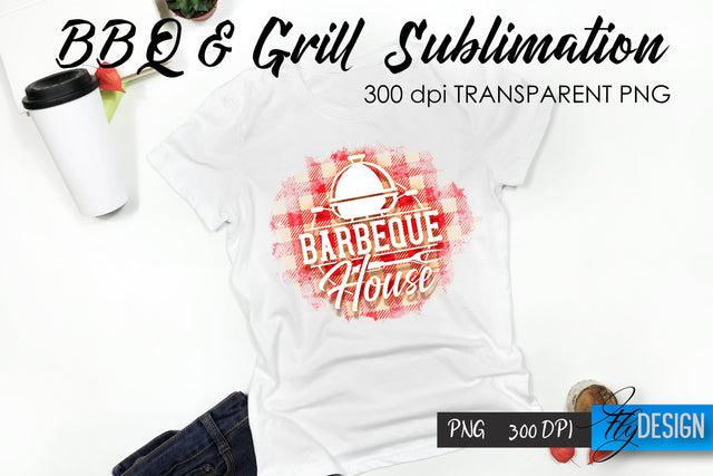 BBQ & Grill T-Shirt Sublimation Design | Father’s Day T-Shirt Design Sublimation Fly Design 