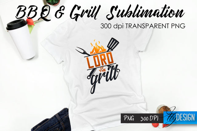 BBQ & Grill T-Shirt Sublimation Design | Fathers Day T-Shirt Design Sublimation Fly Design 