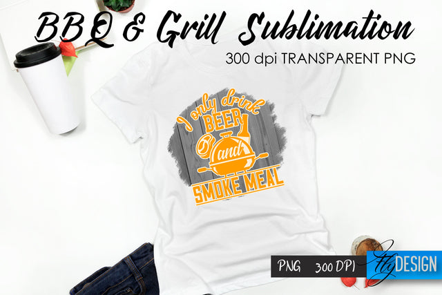 BBQ & Grill T-Shirt Sublimation Design | Fathers Day T-Shirt Design Sublimation Fly Design 