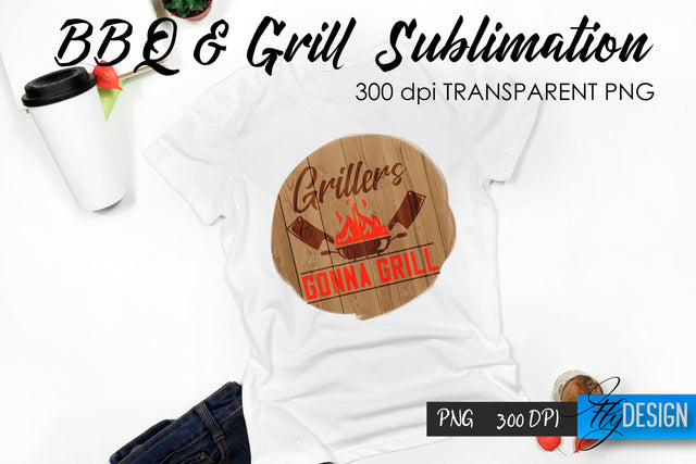 BBQ & Grill T-Shirt Sublimation Design | Fathers Day T-Shirt Design Sublimation Fly Design 