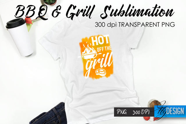 BBQ & Grill T-Shirt Sublimation Design | Fathers Day T-Shirt Design Sublimation Fly Design 