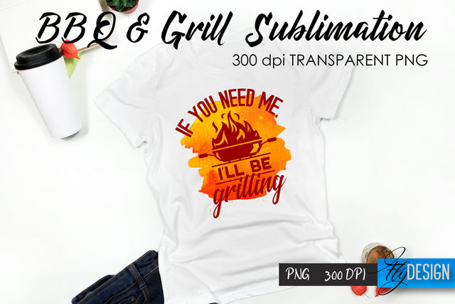 BBQ & Grill T-Shirt Sublimation Design | Fathers Day T-Shirt Design Sublimation Fly Design 