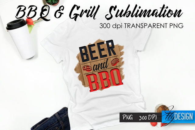 BBQ & Grill T-Shirt Sublimation Design | Fathers Day T-Shirt Design Sublimation Fly Design 