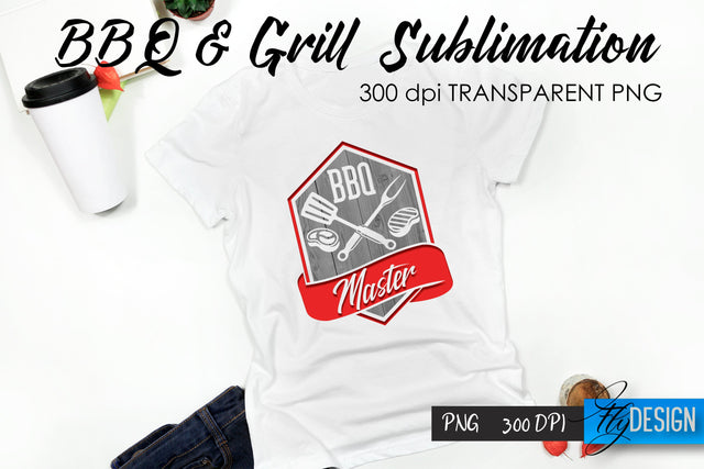 BBQ & Grill T-Shirt Sublimation Design | Father’s Day T-Shirt Design Sublimation Fly Design 