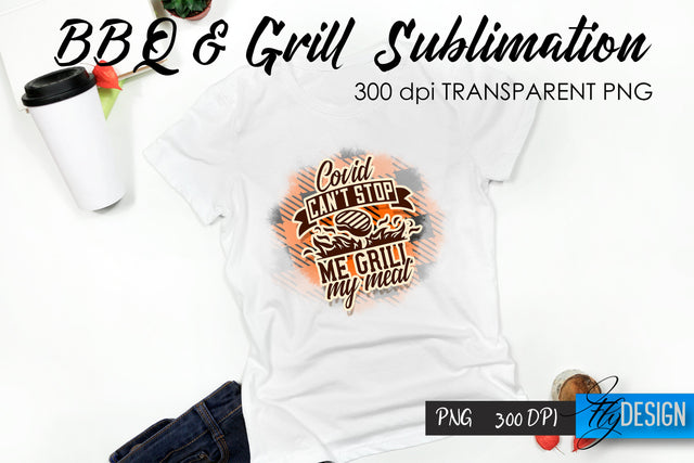 BBQ & Grill T-Shirt Sublimation Design | Fathers Day T-Shirt Design Sublimation Fly Design 
