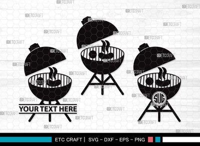 BBQ Stove Monogram SVG | Barbecue Svg | Grilling Svg | Barbecue Pan Svg | Grill Svg | Kitchen Svg | BBQ Stove Clipart SVG ETC Craft 