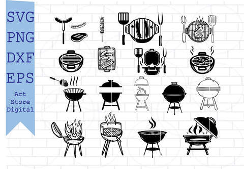 BBQ SVG Bundle, Barbecue Svg, Bbq Svg, Meat Svg, Grill Svg, Grilling Svg SVG Artstoredigital 