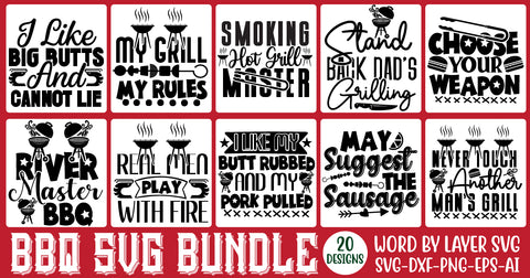 BBQ SVG Bundle, Barbecue Svg, Bbq Svg, Meat Svg, Grill Svg, Grilling Svg SVG Rafiqul20606 