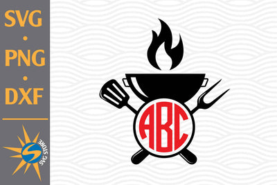 BBQ Tools Monogram SVG, PNG, DXF Digital Files Include SVG SVGStoreShop 