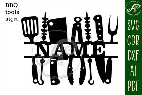 BBQ tools sign svg laser cut template SVG APInspireddesigns 