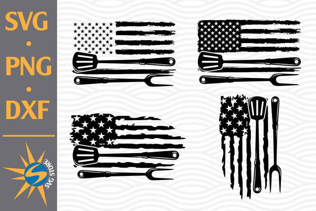 BBQ US Flag SVG, PNG, DXF Digital Files Include SVG SVGStoreShop 