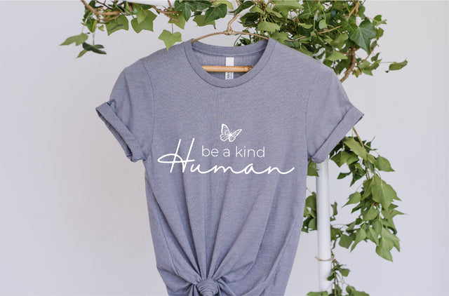 Be A Kind Human Svg, Kindness Svg, Be Kind svg, Kind Svg, Kind Quote Svg, Always Be Kind Svg, Motivational Svg, Svg for shirt, svg cut file SVG Fauz 