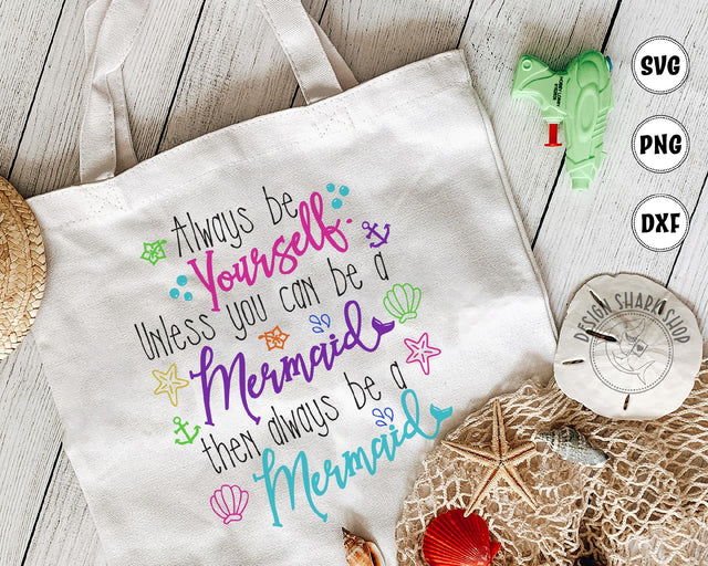 Be a Mermaid SVG Design Shark 