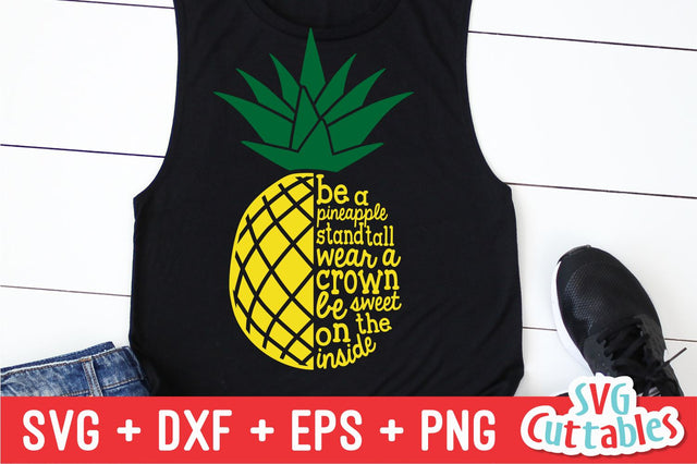 Be A Pineapple Quote Svg Cuttables 
