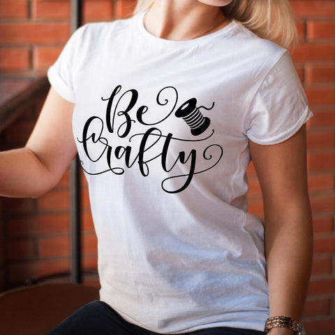 Be crafty | Calligraphy cut file SVG TheBlackCatPrints 