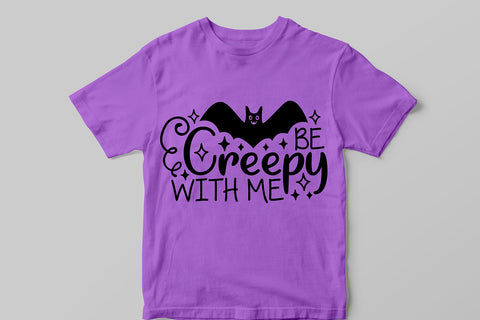 Be Creepy With Me| Halloween Bat SVG Cutting Files. SVG CosmosFineArt 