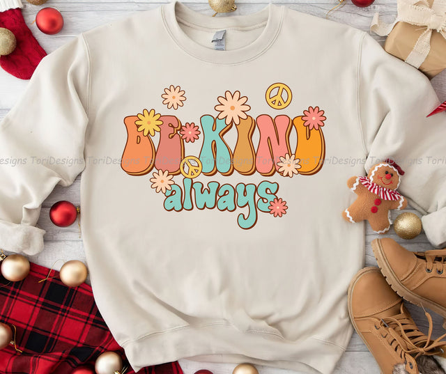 Be Kind Always PNG, Inspirational Png, Retro Inspirational Png, Kindness Png, Self Love, Positive Quotes, Motivational Png, Mental Health Sublimation Sublimation ToriDesigns 