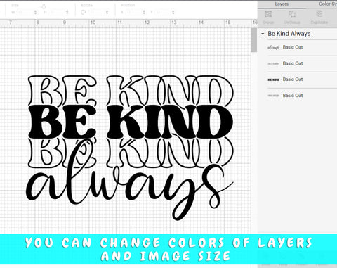Be Kind Always SVG, Inspirational Quote SVG SVG HappyDesignStudio 