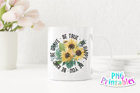 Be Kind Be Brave Be Happy Be You png - Inspirational png - Print File - Sublimation Design - Digital Download Sublimation Svg Cuttables 