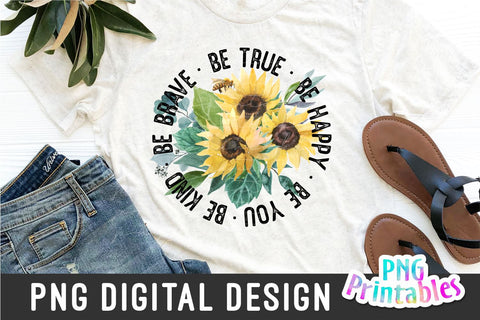 Be Kind Be Brave Be Happy Be You png - Inspirational png - Print File - Sublimation Design - Digital Download Sublimation Svg Cuttables 