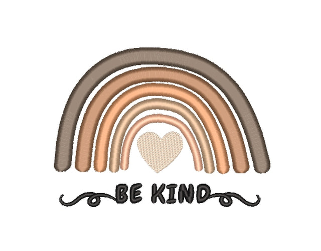 Be Kind Rainbow Embroidery Design, Black Lives Matter Embroidery File, 3 Sizes Embroidery/Applique DESIGNS Nino Nadaraia 