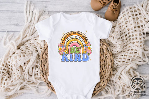 Be Kind Rainbow Png Sublimation Sublimation Owlsome.Designs 