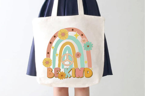 Be Kind Retro Rainbow Sublimation Sublimation Creativeart88 