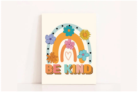 Be Kind Retro Rainbow Sublimation Sublimation Jagonath Roy 