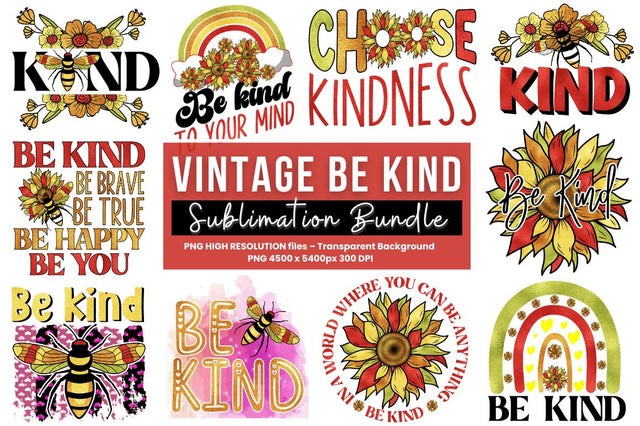 Be Kind Sublimation Bundle Sublimation Regulrcrative 