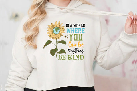 Be Kind Sunflower Sublimation PNG Sublimation Jagonath Roy 