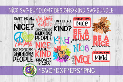 Be Kind SVG Bundle | Be Nice SVG Bundle SVG Greedy Stitches 