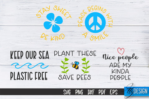 Be Kind SVG | Kindness Quotes SVG | Happy Design v.2 SVG Fly Design 