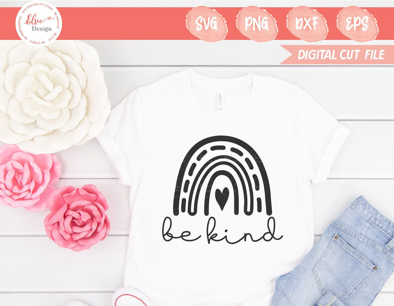 Be Kind - SVG, PNG, DXF, EPS SVG Elsie Loves Design 