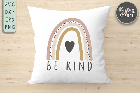 Be Kind SVG - Rainbow SVG SVG Style and Stencil 