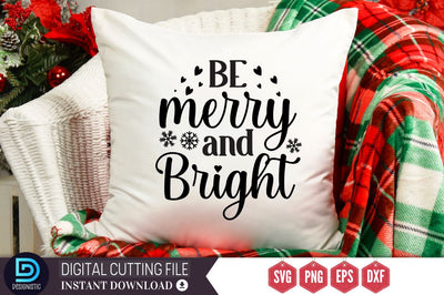 Be merry and bright SVG, Be merry and bright SVG DESIGNISTIC 