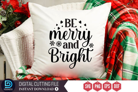 Be merry and bright SVG, Be merry and bright SVG DESIGNISTIC 