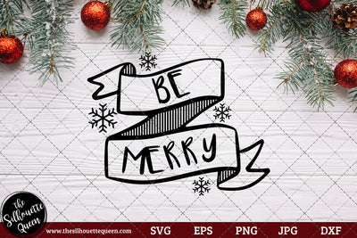 Be-merry Saying SVG | Christmas SVG | Holiday SVG | Holiday Saying Jpg Eps Dxf Png Cut File for Cricut Clipart Silhouette SVG Loveleen Kaur 
