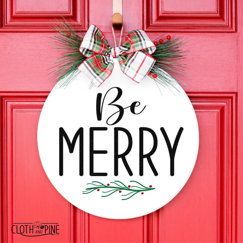 Be Merry SVG Cloth and Pine Designs 