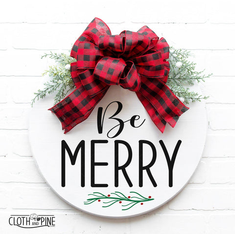 Be Merry SVG Cloth and Pine Designs 