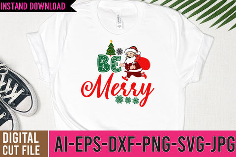 Be Merry SVG Cut File , Christmas SVG Bundle SVG BlackCatsMedia 