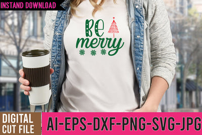 Be Merry SVG Cut File SVG BlackCatsMedia 