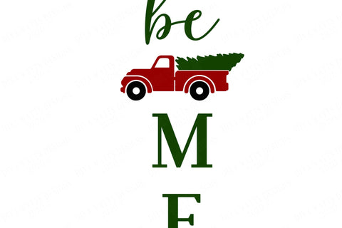 Be Merry SVG | Little Red Truck SVG | Christmas SVG | Vertical Porch Sign | Leaning Sign | dxf and more! SVG Diva Watts Designs 