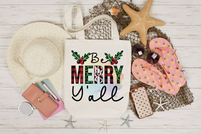 Be Merry Y'all Sublimation Sublimation SVGista 