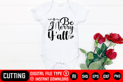 Be Merry Y'all SVG CraftlabSvg29 